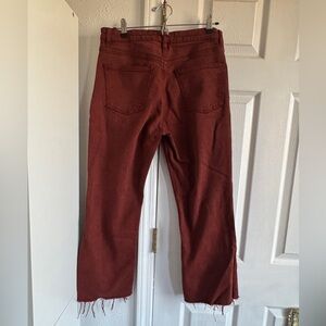 Zara Brick Red Denim Pants